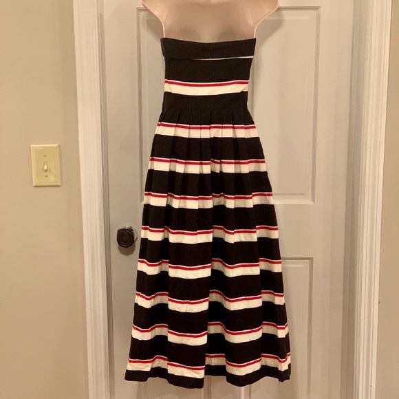 Lang Originals vintage blackred stripe dress SALE - Picture 7 of 12